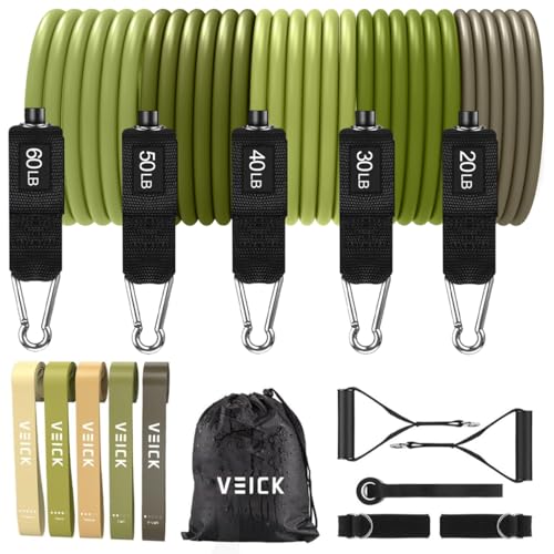VEICK Resistance Bands with Handles for Home Workout O75059