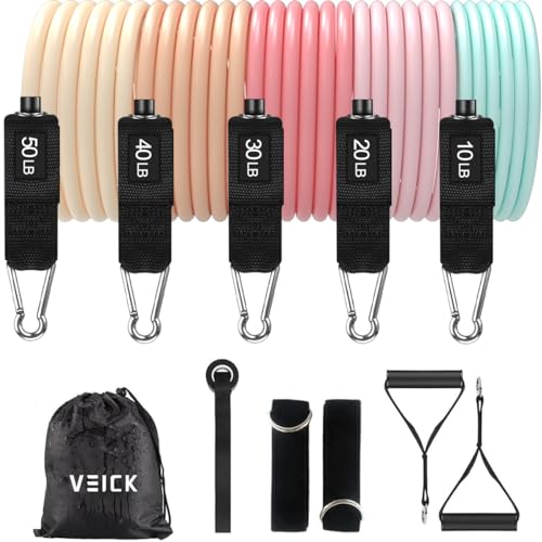 VEICK Resistance Bands with Handles for Home Workout O75059