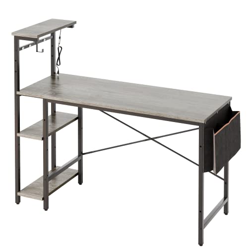 Bestier Gaming Desk with LED Lights, 51.3 Inch Computer Desk Q970