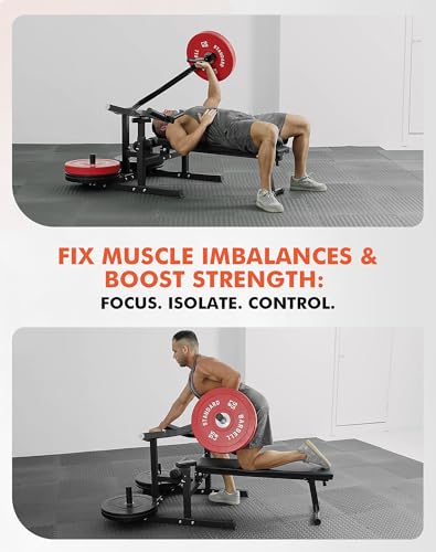 GMWD Chest Press Machine 1050LBS with Independent Converging Arms, Adjustable Bench U29223