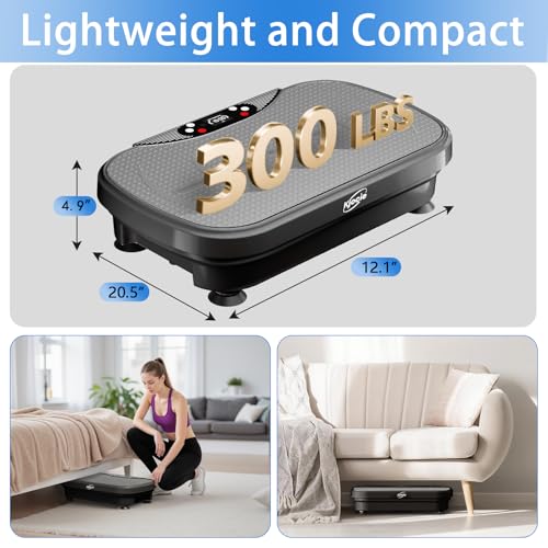 Vibration Plate Exercise Machine for Full Body Workout with Resistance Bands O9405