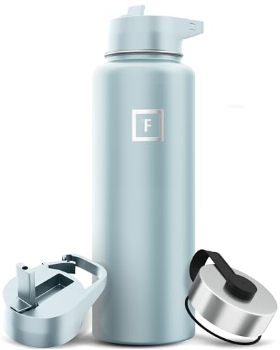IRON °FLASK Stainless Steel Insulated Water Bottle with 3 Lids, 40 oz U19688