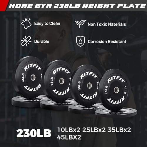 RitFit Multi-Functional Folding Squat Rack for Home Gym, Wall Mounted with Attachments V171188