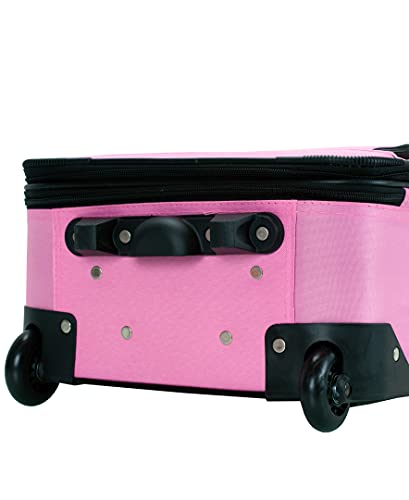 Rockland Fashion Softside Upright Luggage Set, Expandable, Pink, 2-Piece B62260