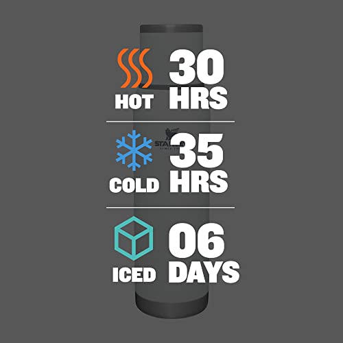 Stanley Adventure-To-Go Vacuum Bottle 25 oz Wide Mouth Insulated Stainless Steel Thermos, Blue Glow D5617