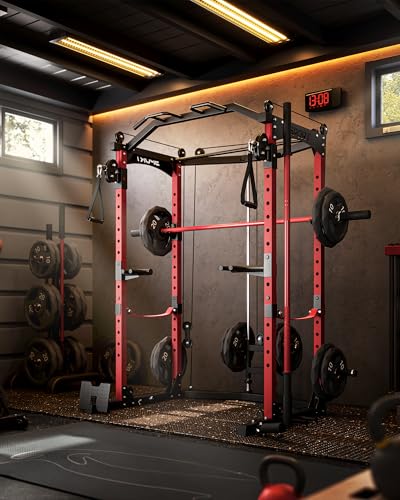 Power Cage with Cable Crossover System for Home Gym, 1600LBS Capacity J50127