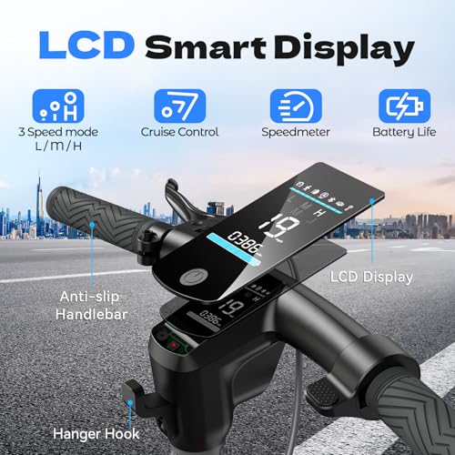 SISIGAD Electric Scooter for Adults, 10" Tires, 600W Motor, 22 MPH, 30 Miles Range, Foldable O1563
