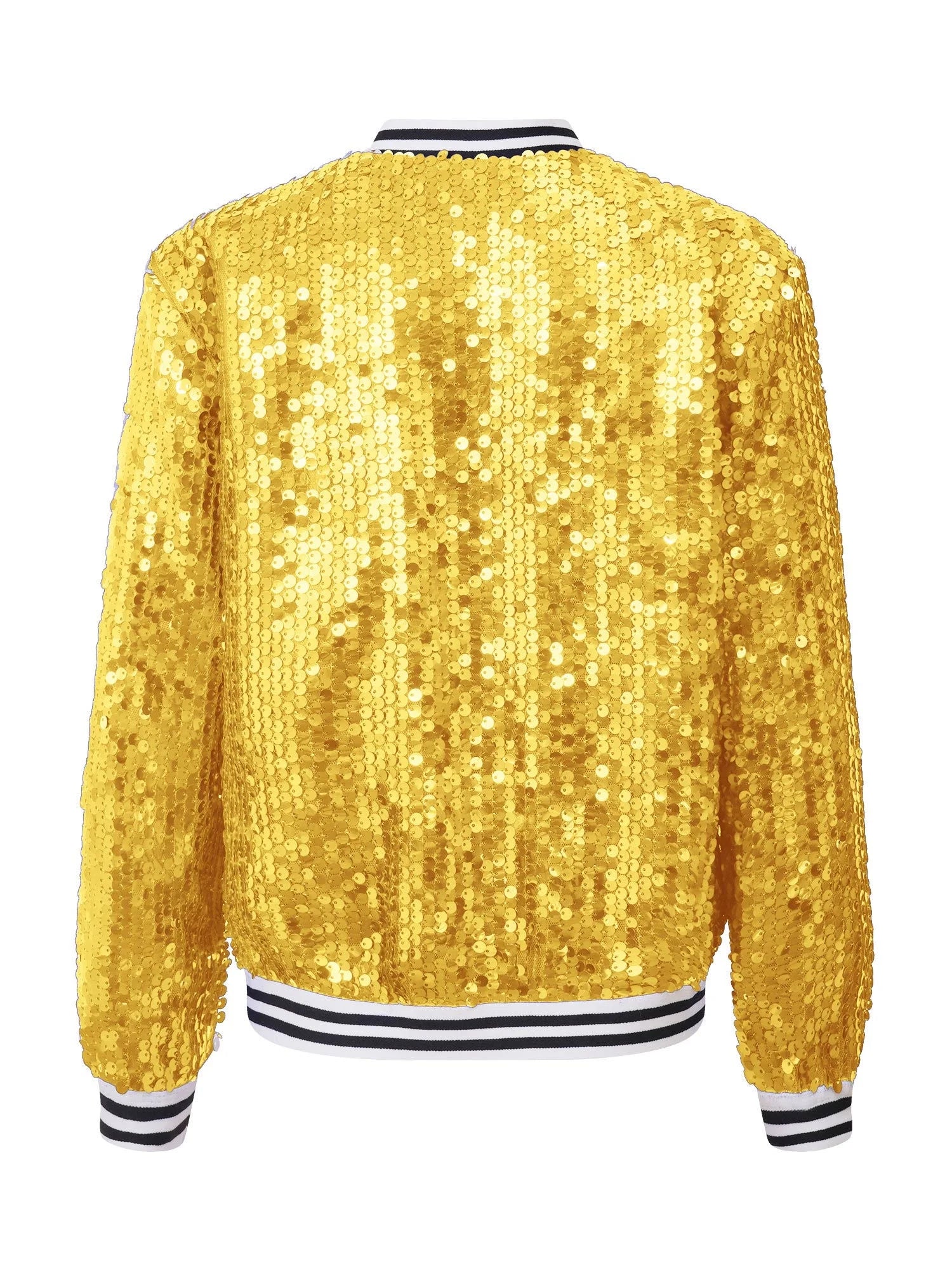 iEFiEL Girls Sparkle Bomber Flight Jacket Gold 14 D83510