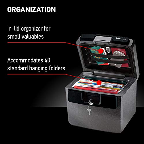 SentrySafe Black Fireproof Waterproof Safe with Key Lock, HD4100 L8676