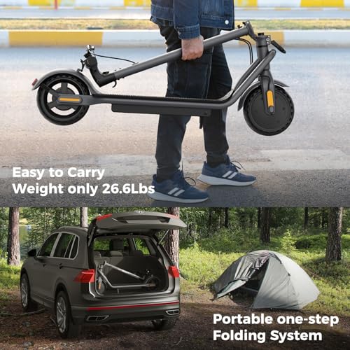 Jasion JS2/PRO Electric Scooter, 25 Miles Range, 22MPH Max Speed, 850W Peak Adult Escooter P831