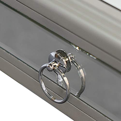 Henf Mirrored Vanity Desk with 3 Drawers, Silver Console Table C922