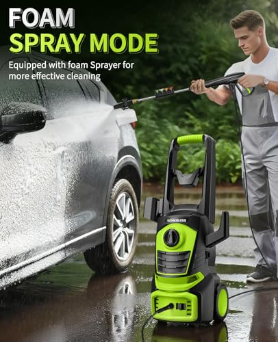 Electric Pressure Washer 4800PSI 3.0 GPM with 4 Nozzles and Foam Cannon N926777