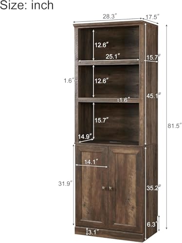 MERITLINE Queen Murphy Bed with Storage Bookcase and Charging Station E996