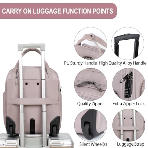 EMPSIGN Underseat Carry On Wheeled 16" Lightweight Rolling Bag for Travel, Black B8919