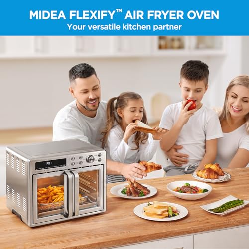 Midea Flexify French Door Toaster Oven Air Fryer Combo, 26.4 QT, Stainless Steel X404
