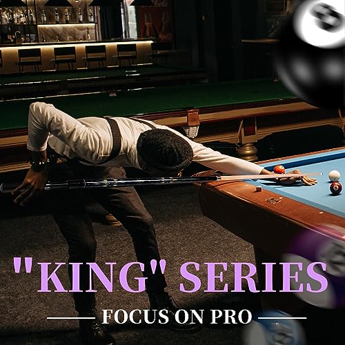 lotmusic Premium Pool Stick with Telescopic Fiber Extension Cue, 58 Inch Set with Case W47144