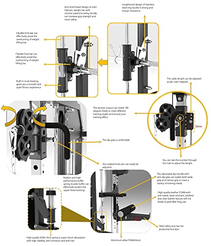 MiM USA Hercules EX Commercial All in One Gym Machine with 400 lb Weight Stack W526181