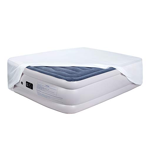 Bedecor Air Bed Sheets for Mattress Cover Removable Elastic Band Soft Breathable Twin XL Light Gray U508