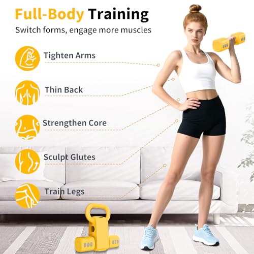 2-in-1 Adjustable Dumbbells Set for Home Gym Exercise H9792