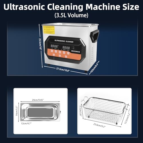 Ultrasonic Cleaner 2L with Heater & Timer, 40kHz SUS 304 Stainless Steel K9648