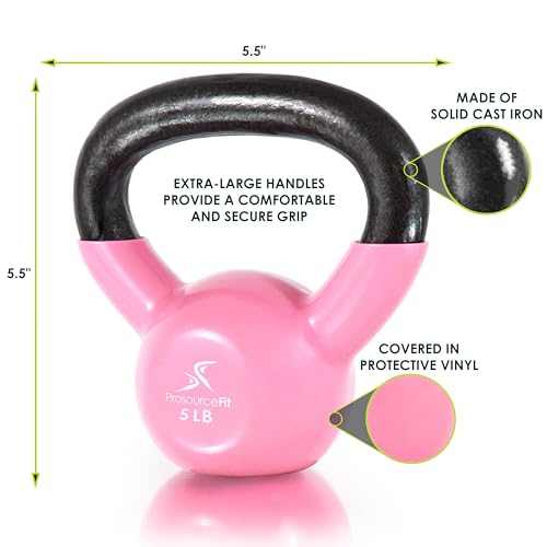 ProsourceFit Vinyl Coated Cast Iron Kettlebells A401