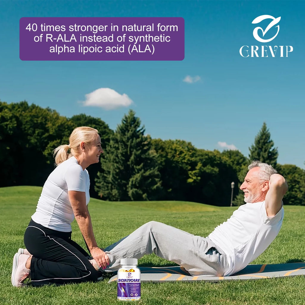 Grevip Sciaticare Nerve Soothing Formula with R-ALA and Acetyl L-Carnitine, 120 Count D40413