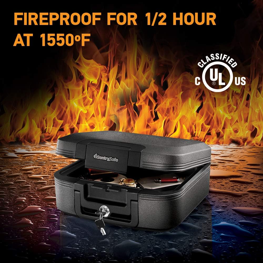 SentrySafe Fireproof Waterproof Document Safe with Key Lock K52619