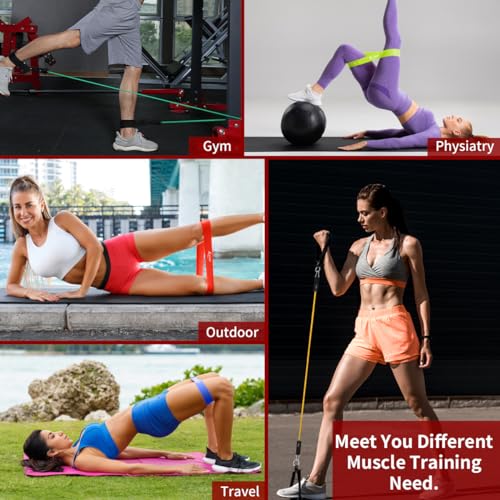 VEICK Resistance Bands with Handles for Home Workout O75059