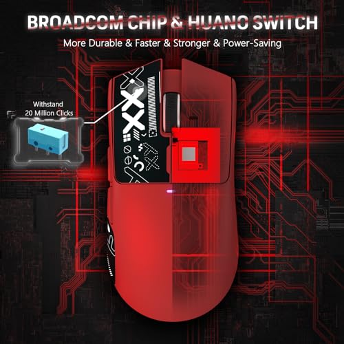 Attack Shark X11 59g Superlight Wireless Gaming Mouse with RGB Charging Dock, Black W869