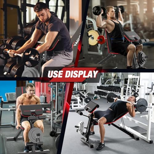 Adjustable Weight Bench for Home Gym, 800 LB Incline Decline Strength Training M735