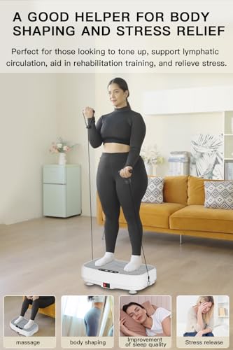 Vibration Plate Exercise Machine for Whole Body Workout, 330lbs Capacity B931793
