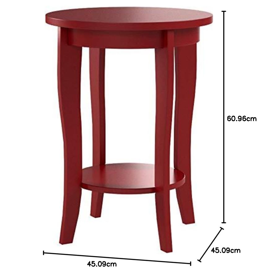American Heritage Round End Table, Black U219
