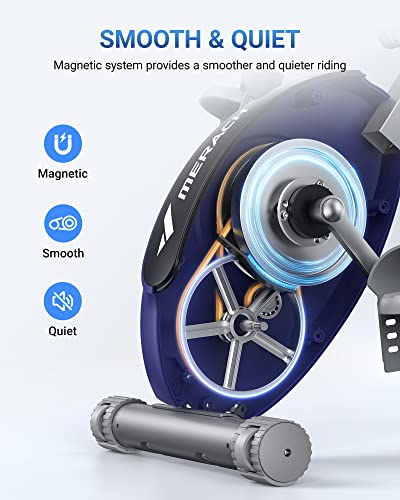 MERACH Folding Exercise Bike, 4-in-1 Upright Indoor Cycling with Magnetic Resistance Y910