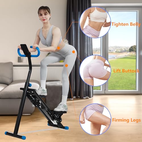 Vertical Climber Exercise Machine for Home Gym, Adjustable Handlebar, Blue Q499