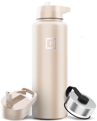 IRON °FLASK Stainless Steel Insulated Water Bottle with 3 Lids, 40 oz U19688