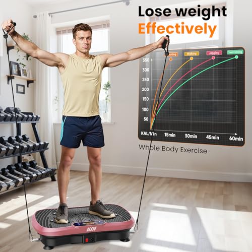 AXV Vibration Plate Fitness Platform Exercise Machine for Full Body Workout Q37919