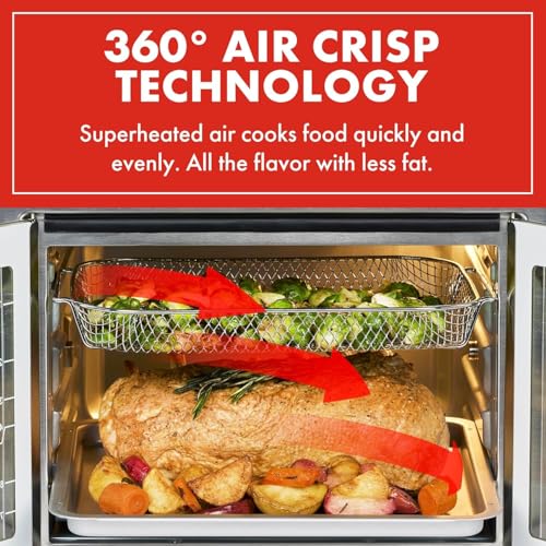 Emeril Lagasse Extra Large French Door Air Fryer Toaster Oven Combo, 26QT, Stainless Steel D86615