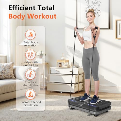 AXV Vibration Plate Fitness Platform Exercise Machine for Full Body Workout Q37919