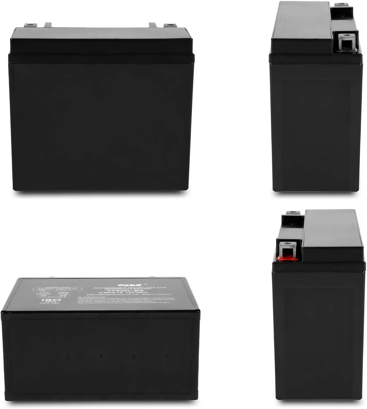 YTX20L-BS Sealed AGM Battery for Motorcycle ATV UTV Snowmobile S992506