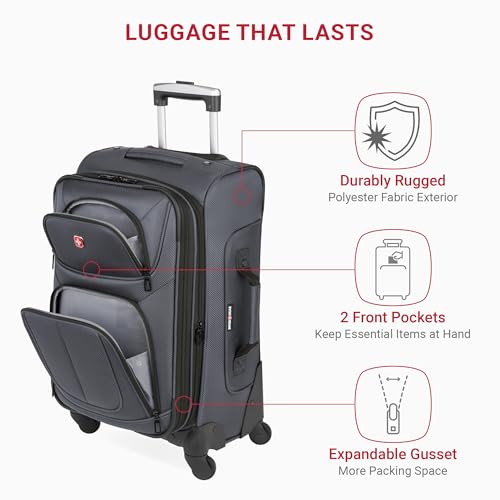 SwissGear Sion Softside Expandable Luggage, Black, 29-Inch C81483