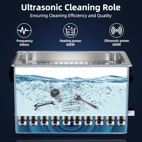 Ultrasonic Cleaner 2L with Heater & Timer, 40kHz SUS 304 Stainless Steel K9648
