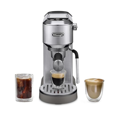 De'Longhi Dedica Duo Compact Espresso Machine with Milk Frother, Stainless Steel C1989