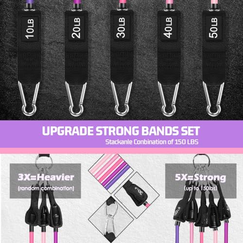VEICK Resistance Bands with Handles for Home Workout O75059