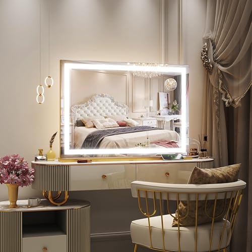 Vanity Mirror with Lights, 12.6"×15" LED Makeup Mirror, Touch Control Dimmable D52089