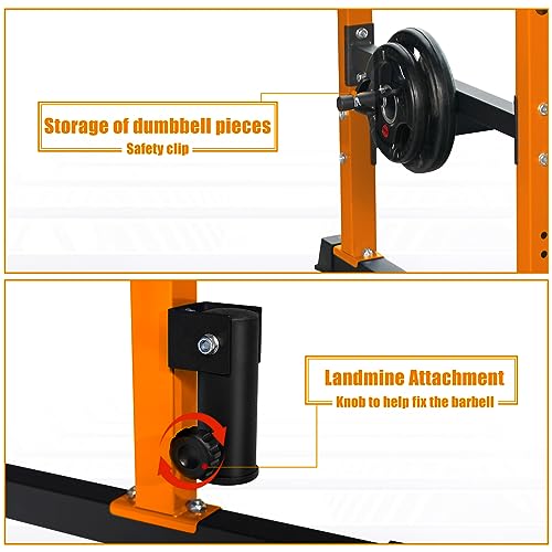 Bongkim Power Rack, Adjustable Squat Stand for Home Gym, 660lb Capacity L49550