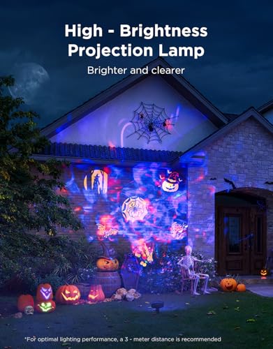 Govee Outdoor Decoration Projector Light, 20W LED Snowflake Projector, IP67 Waterproof I360365