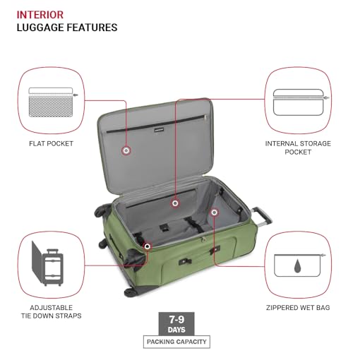 SwissGear Sion Softside Expandable Luggage, Black, 29-Inch C81483