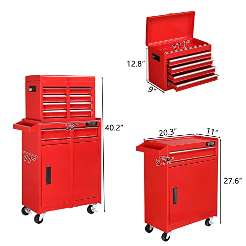 TUFFIOM 5-Drawer Rolling Tool Chest with Lockable Wheels X4579