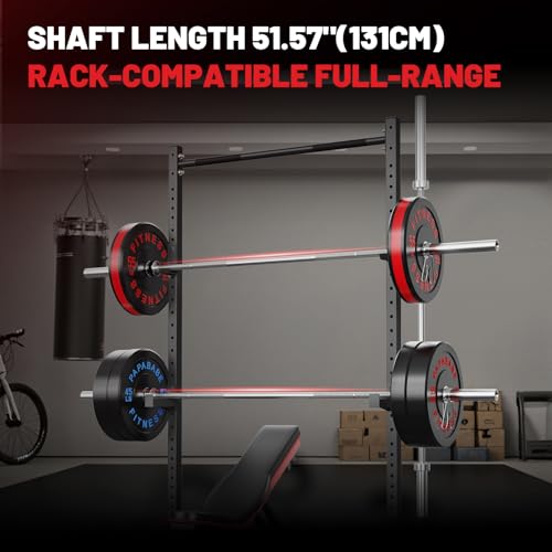 PAPABABE Olympic Barbell 2-inch 45lb Weight Bar for Strength Training V204840