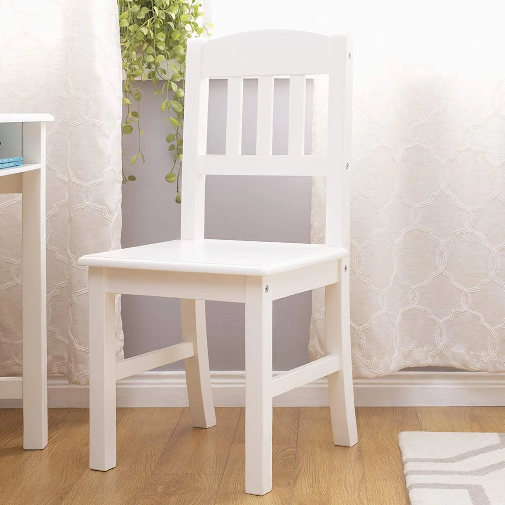 Taiga Desk, Hutch and Chair - White Student Study Workstation S11648